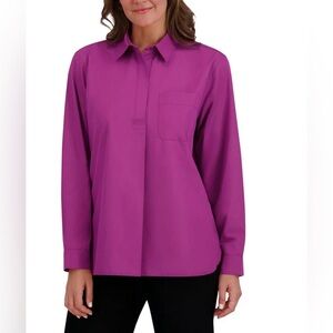 French Connection Women's Long Sleeve 1/4 Button Down Shirt NWT Various Size